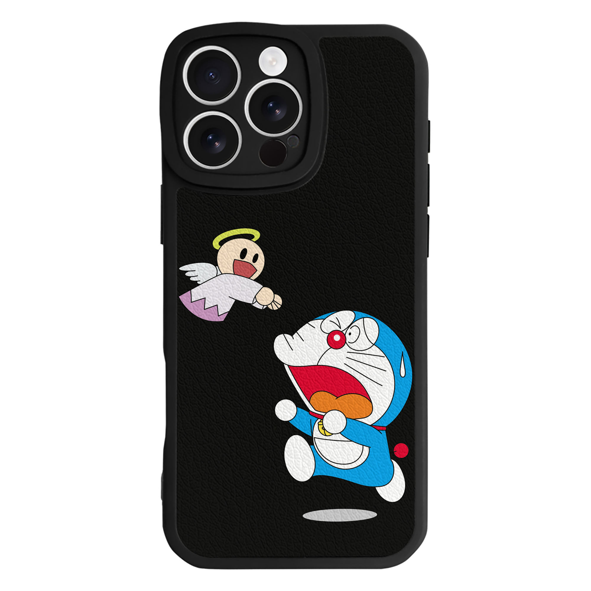 （画像用） ドラえもん Doraemon 【iPhone 16シリーズ対応】シリコンスマホケース（レザー調） 材質：シリコン